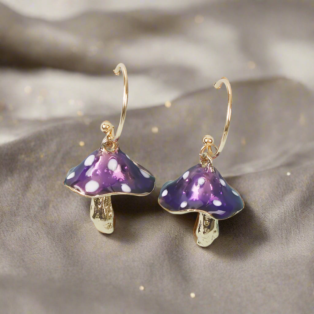Enchanted Toadstool Gem Earrings