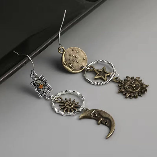 Lunar Aurora Earrings – Celestial Drop Charms