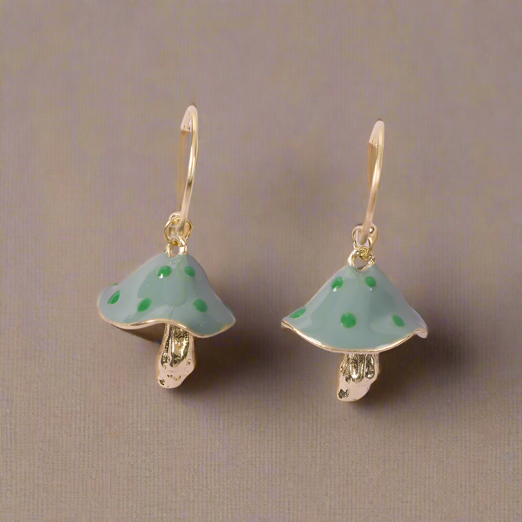 Enchanted Toadstool Gem Earrings