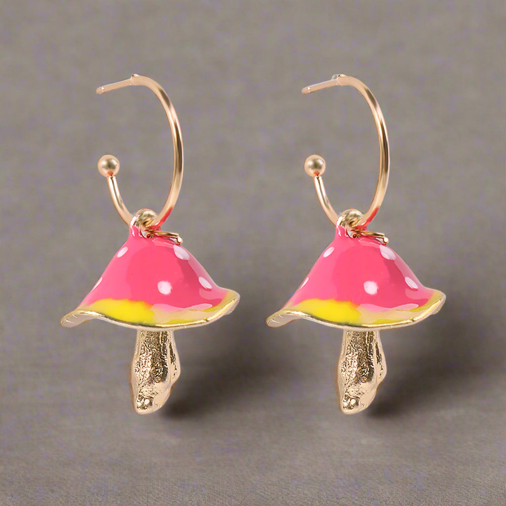 Enchanted Toadstool Gem Earrings