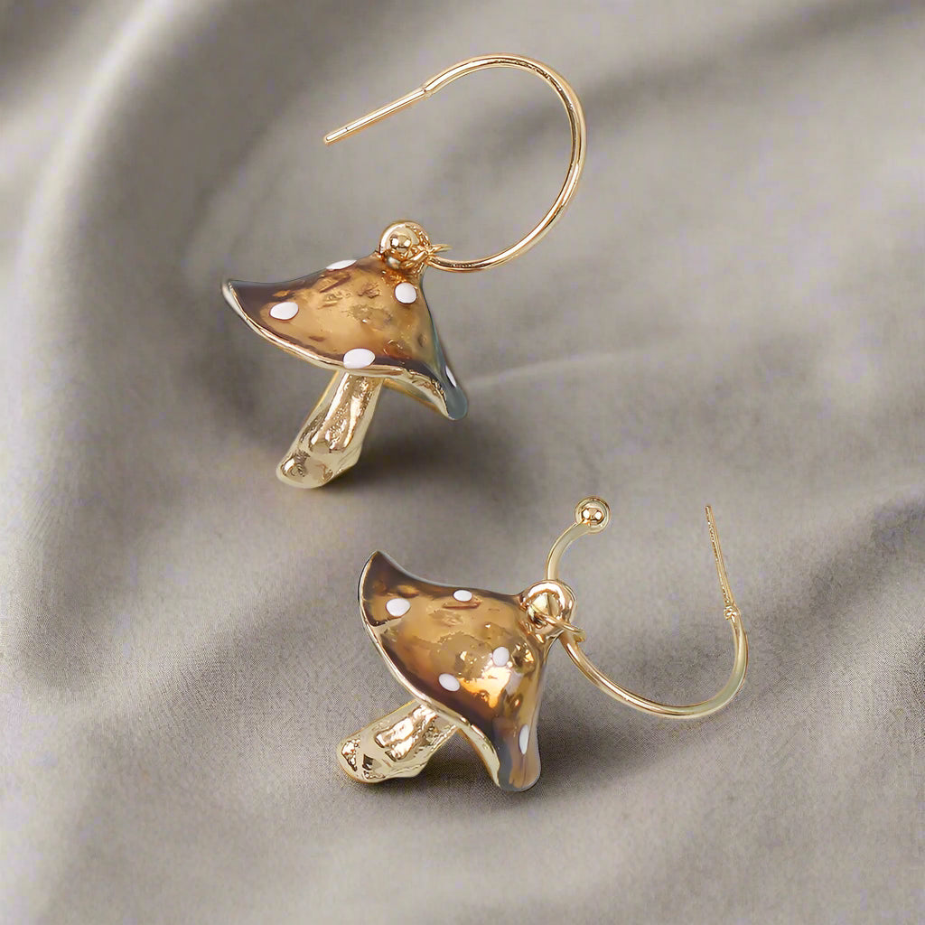 Enchanted Toadstool Gem Earrings