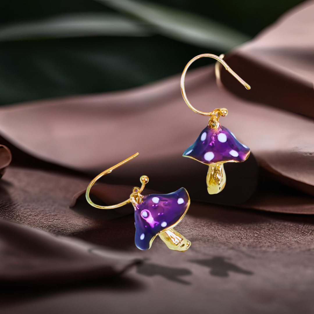 Enchanted Toadstool Gem Earrings