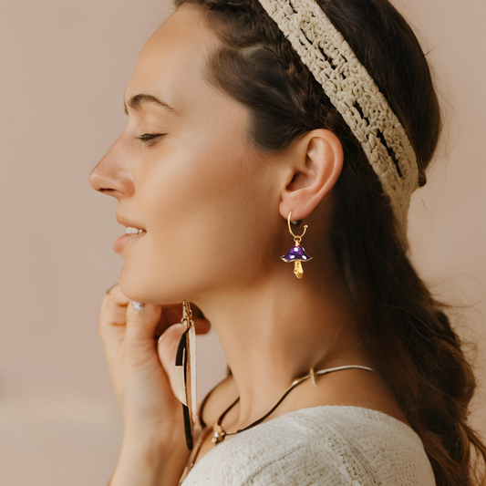 Enchanted Toadstool Gem Earrings