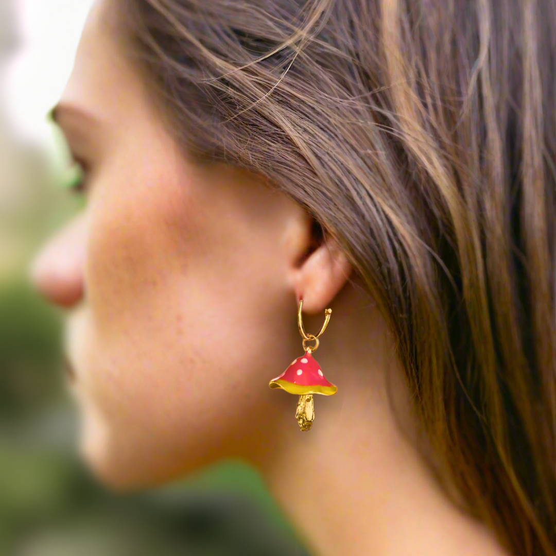 Enchanted Toadstool Gem Earrings