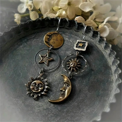Lunar Aurora Earrings – Celestial Drop Charms